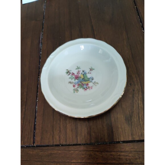 Made In Japan Bird Floral Porcelain Plate ~4.75" #184 - Picture 1 of 4